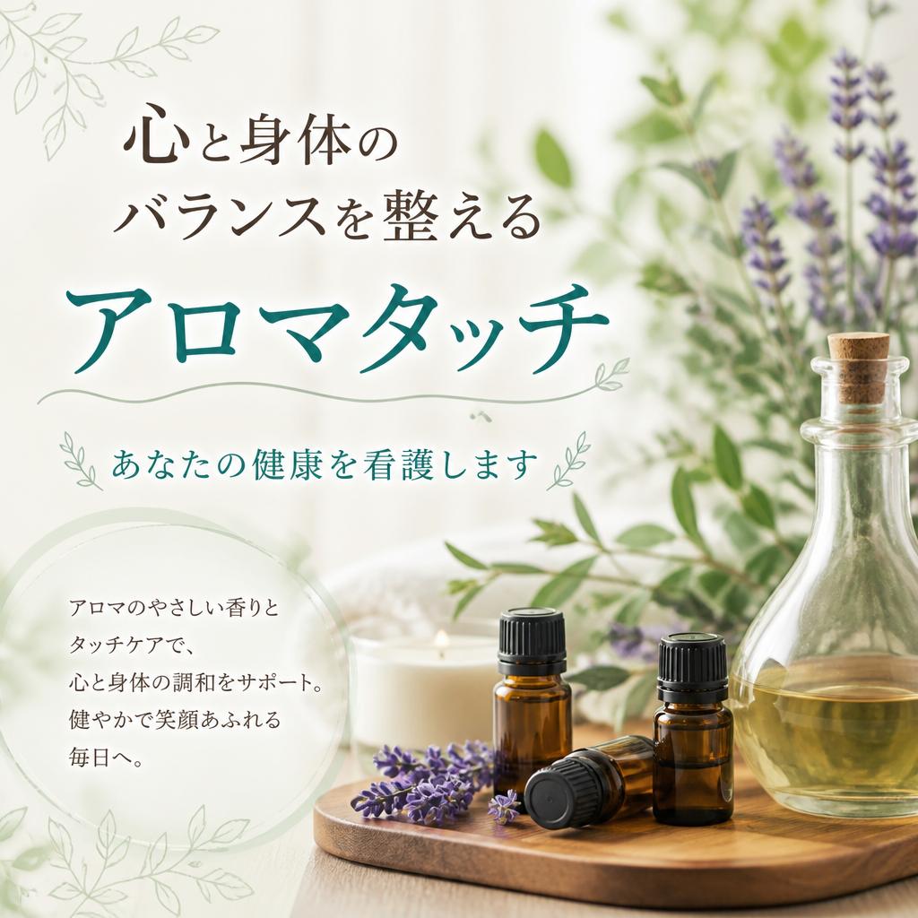 心と身体のバランスを整えるアロマタッチ: あなたの健康を看護します